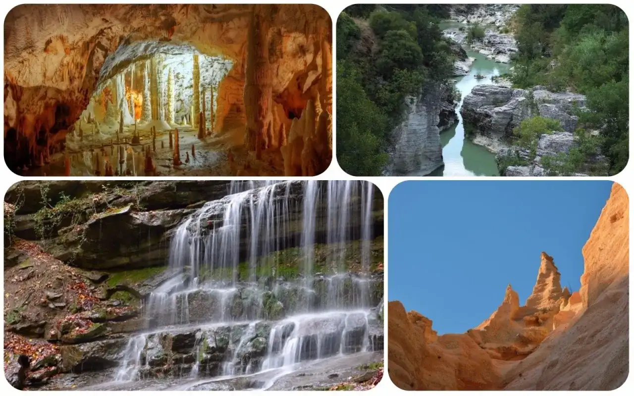 Esplora le meraviglie naturali delle Marche: grotte, cascate, canyon e calanchi. Perfetto per escursioni organizzate Marche.